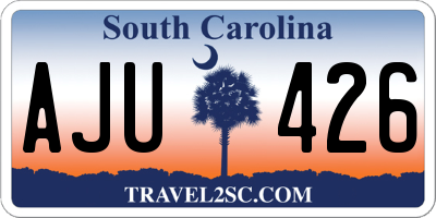 SC license plate AJU426