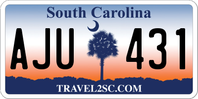 SC license plate AJU431