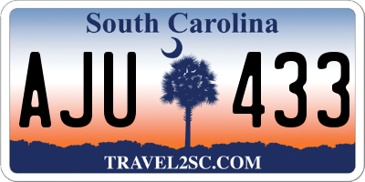 SC license plate AJU433