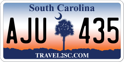 SC license plate AJU435