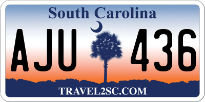SC license plate AJU436