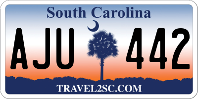 SC license plate AJU442