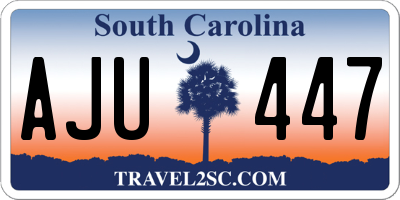SC license plate AJU447