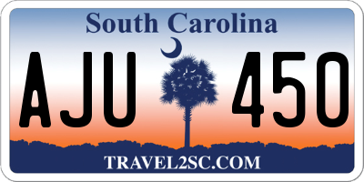 SC license plate AJU450