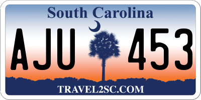 SC license plate AJU453