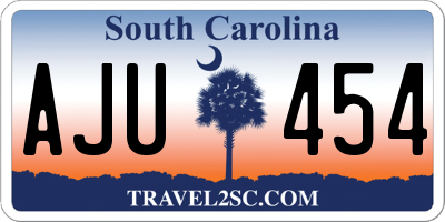 SC license plate AJU454