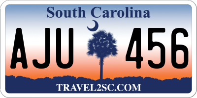 SC license plate AJU456