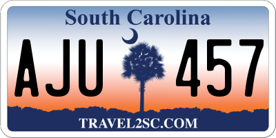 SC license plate AJU457