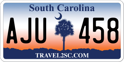 SC license plate AJU458