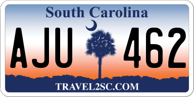 SC license plate AJU462