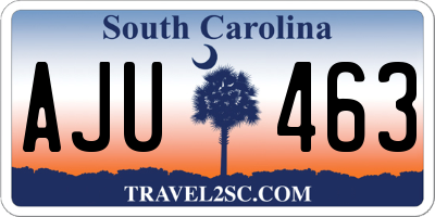 SC license plate AJU463