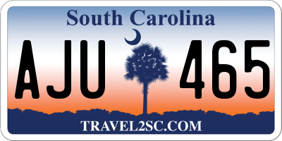 SC license plate AJU465