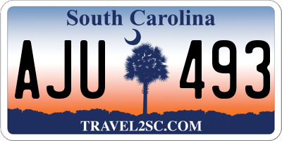 SC license plate AJU493