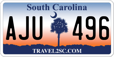 SC license plate AJU496