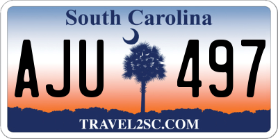 SC license plate AJU497