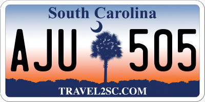 SC license plate AJU505