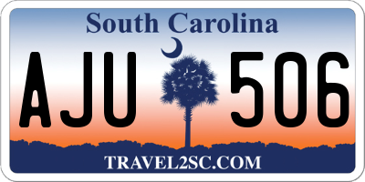 SC license plate AJU506