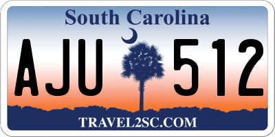 SC license plate AJU512