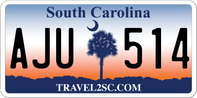 SC license plate AJU514