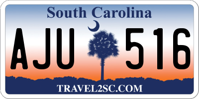 SC license plate AJU516
