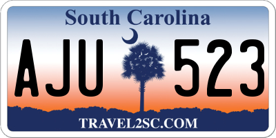 SC license plate AJU523