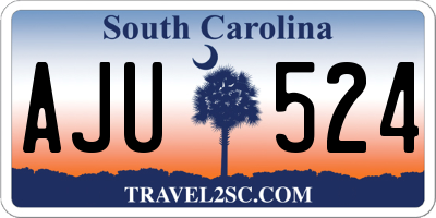 SC license plate AJU524