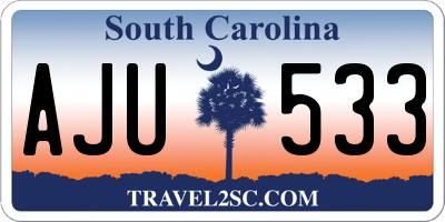SC license plate AJU533