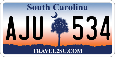 SC license plate AJU534