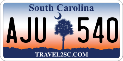 SC license plate AJU540