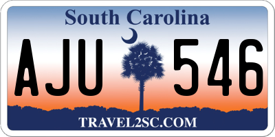 SC license plate AJU546