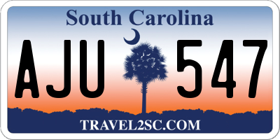 SC license plate AJU547