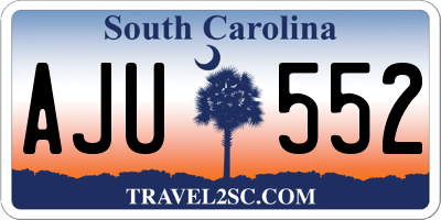 SC license plate AJU552