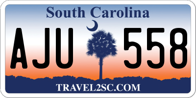 SC license plate AJU558