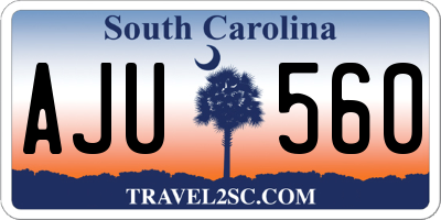 SC license plate AJU560