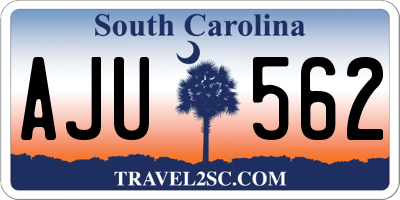 SC license plate AJU562