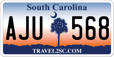 SC license plate AJU568