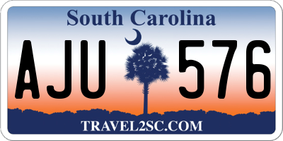 SC license plate AJU576