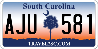 SC license plate AJU581