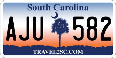 SC license plate AJU582