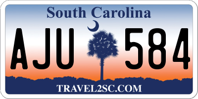 SC license plate AJU584