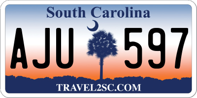 SC license plate AJU597