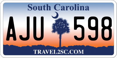 SC license plate AJU598
