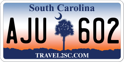 SC license plate AJU602