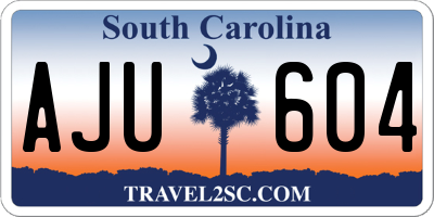 SC license plate AJU604