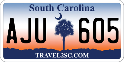 SC license plate AJU605
