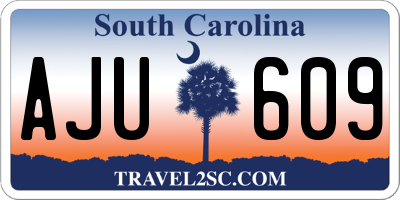 SC license plate AJU609