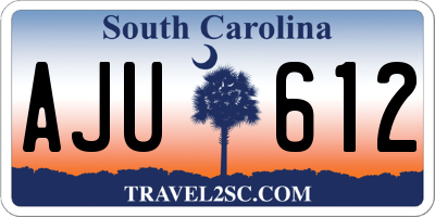 SC license plate AJU612