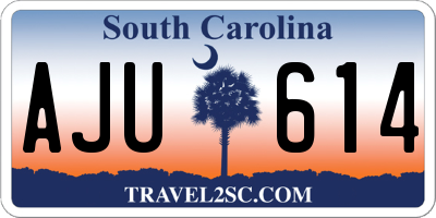 SC license plate AJU614