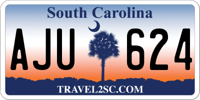 SC license plate AJU624