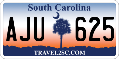 SC license plate AJU625